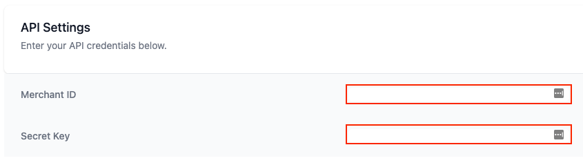 BigCommerce Settings Credentials
